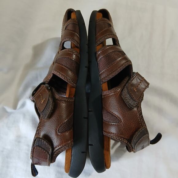 NUNN BUSH 12 WIDE Rio Grande Closed Toe Fisherman Men's casual sandal brown - Picture 3 of 12